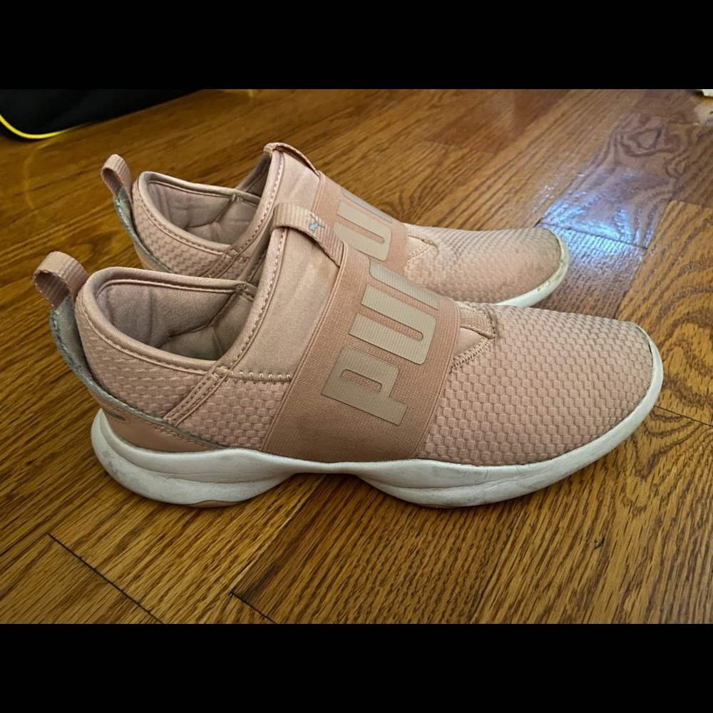 Pale Pink PUMA Slip On Sneakers